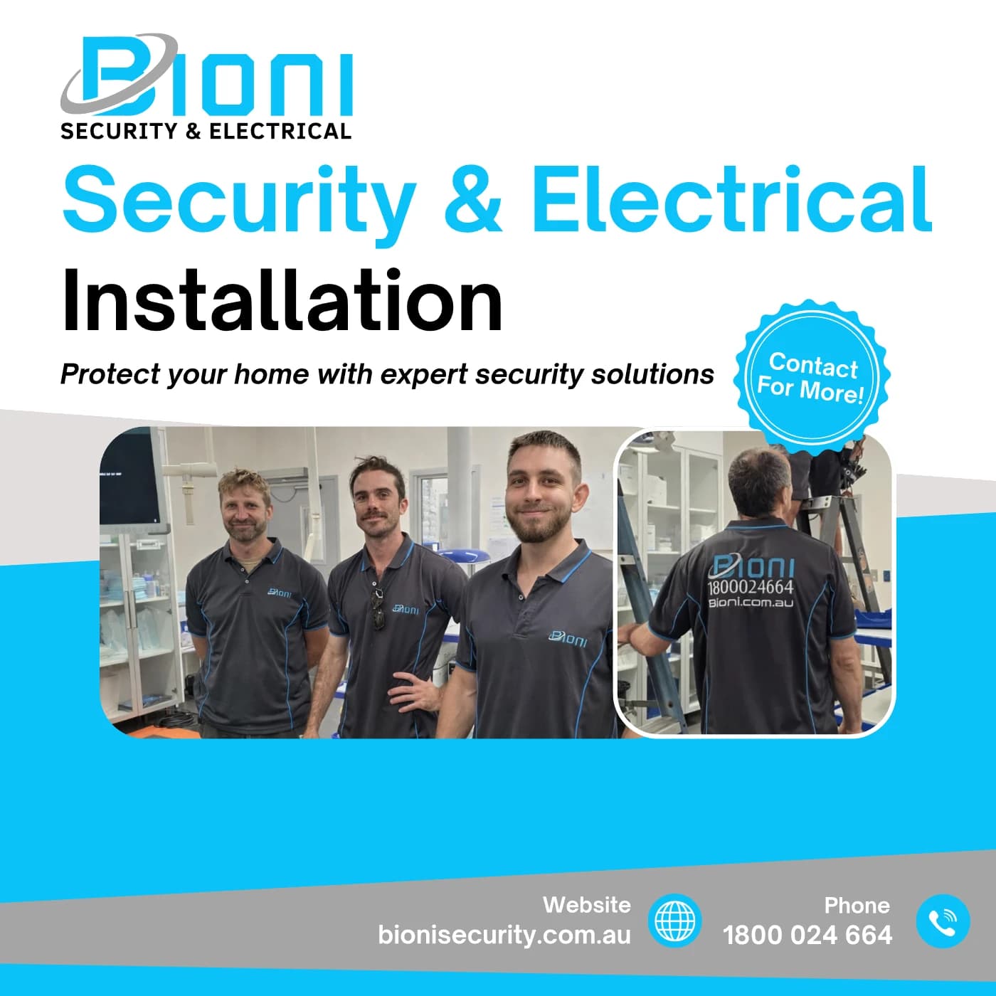 The Bioni Security & Electrical team — licensed security and electrical installers serving Sydney and the Sutherland Shire